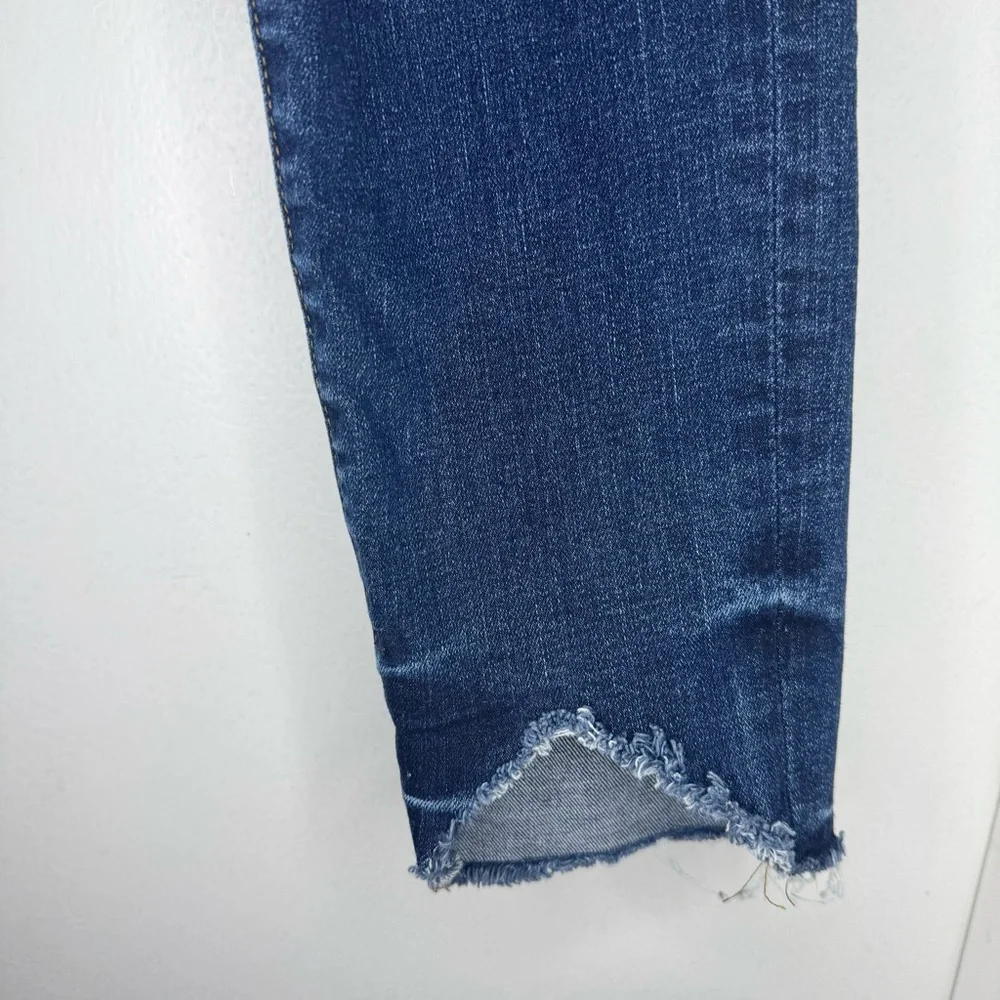 Good American Good Legs Jeans Women’s 8 / 29 Skinny Raw Hem Dark Denim Designer